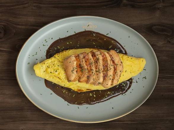 E06 Sous Vide Chicken Omurice 黑椒雞胸肉蛋包饭